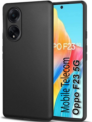 S-Softline Back Cover for Oppo F23 5G(Black, Silicon, Pack of: 1)