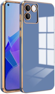 RESOURIS Back Cover for iQOO Z7 Pro 5G, iQOO Z7 Pro, Vivo T2 Pro 5G, Vivo T2 Pro(Blue, Gold, Camera Bump Protector, Silicon, Pack of: 1)