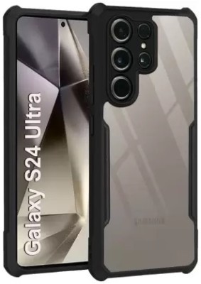 O2MG Back Cover for Samsung Galaxy S24 Ultra 5G(Black, Transparent, Shock Proof, Silicon, Pack of: 1)