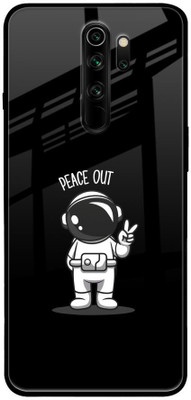 QRIOH Glass Back Cover for Mi Redmi Note 8 Pro(Multicolor, Grip Case, Pack of: 1)