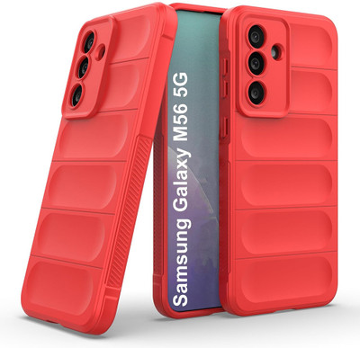 Casotec Back Cover for Samsung Galaxy M56 5G, Samsung Galaxy F56 5G(Red, Silicon, Pack of: 1)