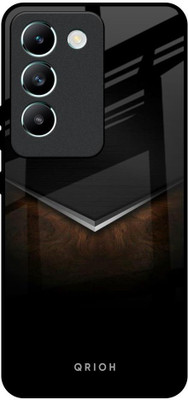 QRIOH Glass Back Cover for Vivo Y200e 5G(Multicolor, Grip Case, Pack of: 1)