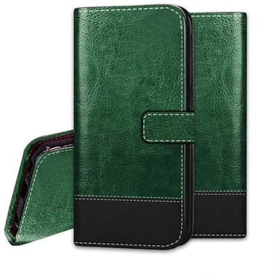 Trending Today Wallet Case Cover for OnePlus 7T | Premium Elegant Business Class Flip Back Cover(Green, Shock Proof, Pack of: 1)