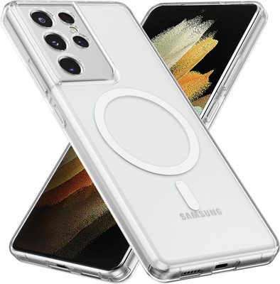 Digilett Back Cover for Samsung Galaxy S21 Ultra(Transparent, Magsafe, Silicon, Pack of: 1)