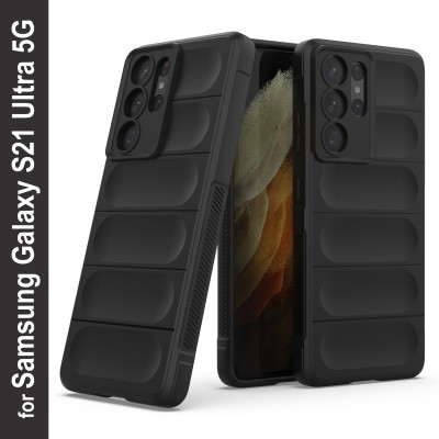 GLOBAL NOMAD Back Cover for Samsung Galaxy S21 Ultra(Black, Grip Case, Silicon, Pack of: 1)