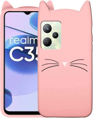 Fastship Back Cover for Realme RMX3511 / Realme C35(Pink, Grip Case, Silicon, Pack of: 1)