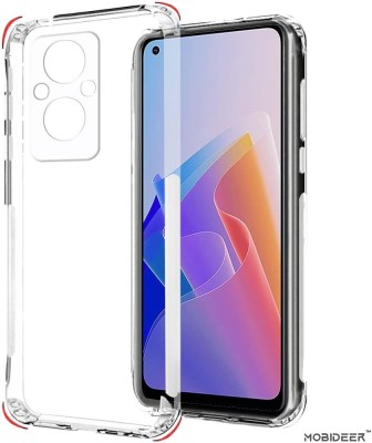 MOBIDEER Back Cover for OPPO F21 Pro 5G, Camera Protection, Bumper Case, Slim Shockproof, Anti-Dust Plugs Built-in(Transparent, Flexible, Silicon, Pack of: 1)