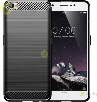 Flaaffy Back Cover for Vivo Y69 | Carbon Fibre Rugged Armour(Black, Camera Bump Protector, Pack of: 1)