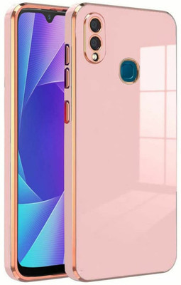 NICPIC Back Cover for Vivo Y95(Pink, Gold, Camera Bump Protector, Silicon, Pack of: 1)