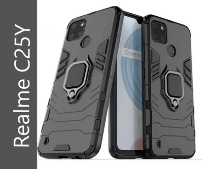 KWINE CASE Back Cover for Realme C25Y(Black, Shock Proof, Pack of: 1)