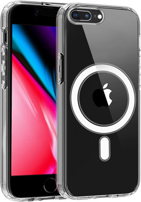 GETCOVER Back Cover for Apple iPhone 7 Plus(Transparent, Magsafe, Silicon, Pack of: 1)