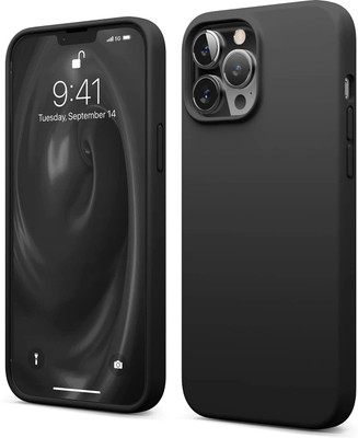 Salah Traders Back Cover for iPhone 13 Pro Max, Camera Protection, Premium OG Oil/Liquid Silicon with Box Packaging(Black, Waterproof, Silicon, Pack of: 1)