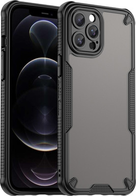 Cover Alive Back Cover for Apple iPhone 12 Pro Max(Black, Rugged Armor, Pack of: 1)