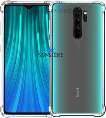 SUNSHINE Back Cover for Clear Case Compatible For REDMI NOTE-8 PRO Flexible Yellowing-Resistant Transparent(Transparent, Dual Protection, Silicon, Pack of: 1)