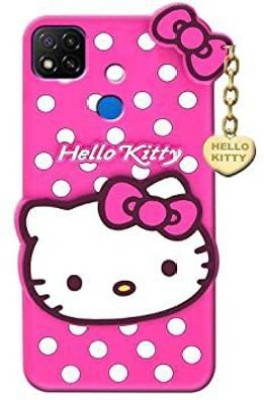 Creativo Back Cover for Mi Redmi 9 / Mi Redmi 9C Hello Kitty Case | 3D Cute Doll | Soft Girl Back Cove(Pink, Flexible, Pack of: 1)