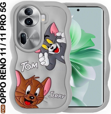 AESTMO Back Cover for Oppo Reno 11 / 11 Pro 5G(Grey, 3D Case, Silicon)