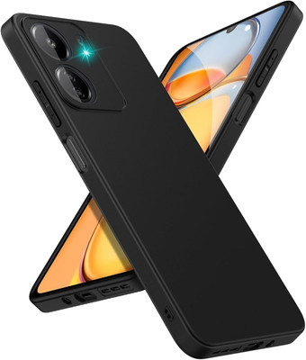 CLOYAAR Back Cover for Redmi 13C 4G/Poco C65(Black, Camera Bump Protector, Silicon, Pack of: 1)