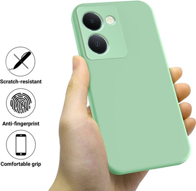 WellWell Back Cover for Vivo Y300 Plus 5G , Vivo Y300 Plus / Vivo Y200 Pro 5G(Green, Grip Case, Silicon, Pack of: 1)