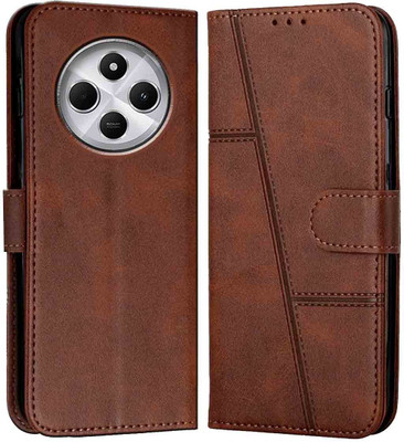 Forego Back Cover for REDMI 14C 5G(Brown, Cases with Holder, Pack of: 1)