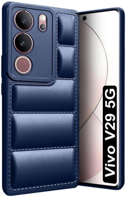 Rugraj Back Cover for vivo V29 Pro 5G(Blue, Grip Case, Silicon, Pack of: 1)