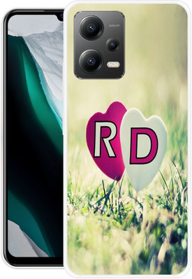 ADZIRE Back Cover for POCO X5 5G, MZB0E19IN, R LOVES D NAME,R NAME, D LETTER, ALPHABET,R LOVE D NAME(Green, Flexible, Silicon, Pack of: 1)