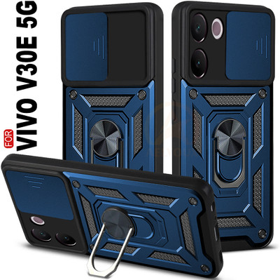 AelVouX Back Cover for Vivo V30E 5G(Blue, Ring Case, Pack of: 1)
