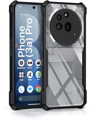 RUNICHA Back Cover for Nothing Phone 3a Pro 5G, Nothing Phone 3a Pro(Black, Camera Bump Protector, Pack of: 1)