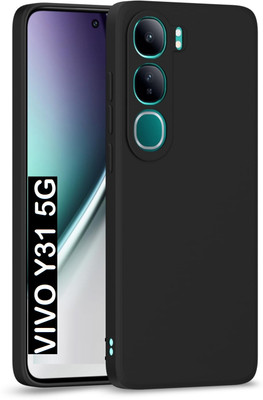 Aaralhub Back Cover for Vivo Y31 5G(Black, Dual Protection, Pack of: 1)