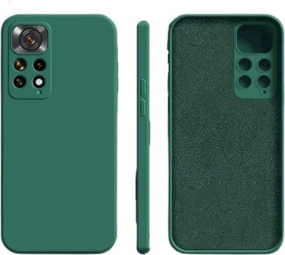 Mobikit Back Cover for Redmi Note 11 Pro 4G, Redmi Note 11 Pro Plus 5G (Silicone Soft Bumper Case)(Green, Shock Proof, Pack of: 1)