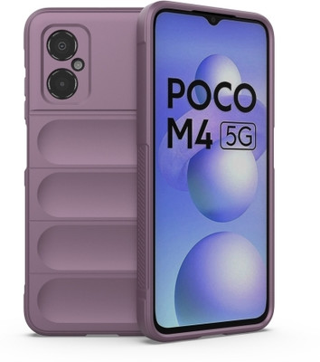 Rugraj Back Cover for POCO M4 5G(Purple, Camera Bump Protector, Silicon, Pack of: 1)