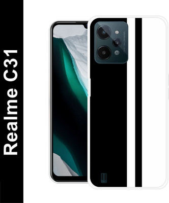 AVMABASH Back Cover for Realme C31(Black, White, Hard Case, Pack of: 1)