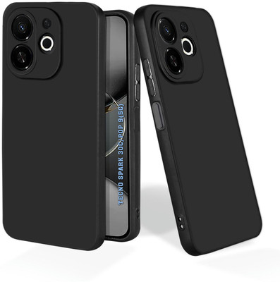 NG CREATION Back Cover for Tecno Spark 30C, Tecno POP 9 5G(Black, Flexible, Silicon)
