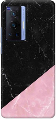 NDCOM Back Cover for Vivo X70 Pro Pink Black Marble Printed(Multicolor, Hard Case, Pack of: 1)