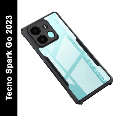 Micvir Back Cover for Tecno Spark Go 2023(Transparent, Black, Shock Proof, Pack of: 1)