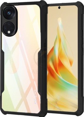 AERTOXX Back Cover for Oppo Reno 8T 5G, Oppo Reno 8T(Black, Transparent, Shock Proof, Pack of: 1)