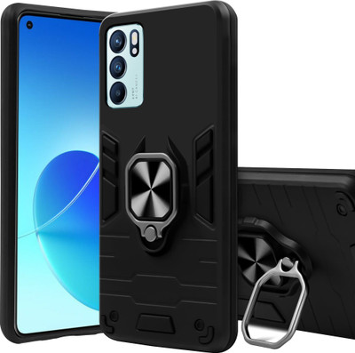 BOZTI Back Cover for Oppo Reno6 5G(Black, Rugged Armor, Pack of: 1)