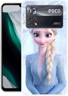 FUGGA Back Cover for POCO X4 Pro 5G, BARBIE, DOLL, LIZARD, CUTE, LOVELY, GIRL(Blue, Flexible, Silicon, Pack of: 1)