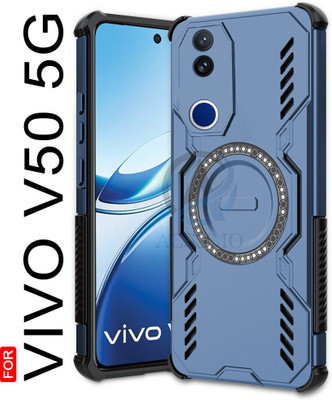 AESTMO Back Cover for vivo V50 5G(Blue, Rugged Armor, Pack of: 1)