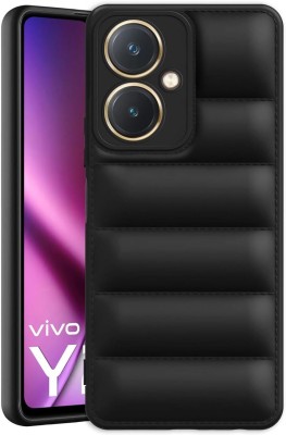 SnapStar Back Cover for Vivo Y27(Puffer Case | Camera Protection | Soft & Flexible Case)(Black, Shock Proof, Silicon, Pack of: 1)