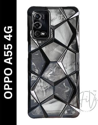 Hive Back Cover for Oppo A55 4G(Black, Grip Case, Silicon, Pack of: 1)
