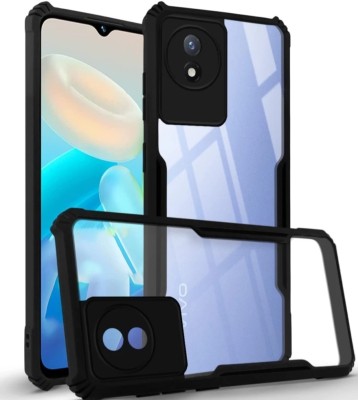 rahul Back Cover for Vivo Y02T, VIVO Y02t, Transparent Hybrid Hard PC Back TPU Bumper(Transparent, Grip Case, Pack of: 1)