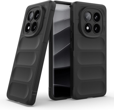 GLOBAL NOMAD Back Cover for Mi Redmi Note 14 Pro Plus 5G(Black, 3D Case, Silicon, Pack of: 1)