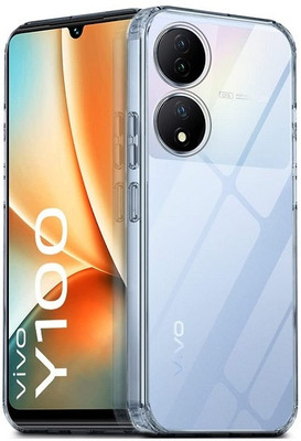 ChutPutMart Back Cover for Ultra Clear Soft Case Vivo Y100 5G(Transparent, Dual Protection, Silicon, Pack of: 1)