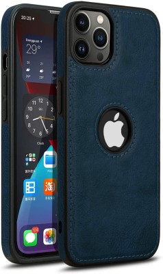 Kreatick Back Cover for Flexible Pu Leather Super Soft-Touch | Bumper Case for Apple iPhone 13 Pro Max(Blue, Camera Bump Protector, Pack of: 1)