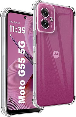 Luxury Shield Back Cover for Moto G55 : :Gloss Finish Boom TPU(Transparent, Flexible, Silicon, Pack of: 1)