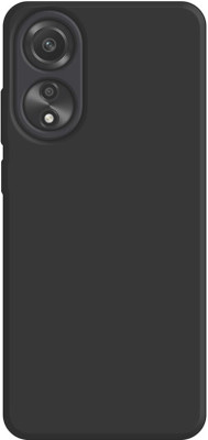 SRT Back Cover for Oppo A58 4G(Black, Matte Finish, Silicon, Pack of: 1)