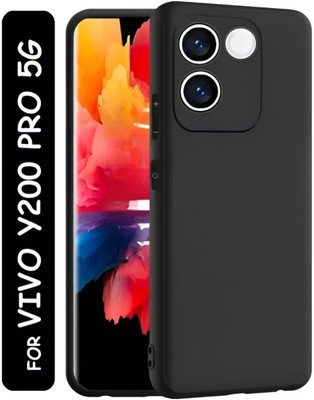 vizo Back Cover for Vivo Y200 Pro 5G / Vivo Y300 Plus 5G(Black, Shock Proof, Silicon, Pack of: 1)