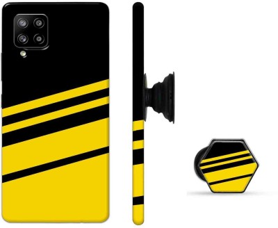 CaseSquad Back Cover for Samsung Galaxy M42 5G(Black, Yellow, Cases with Holder, Pack of: 2)