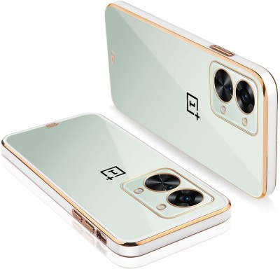 A3sprime Back Cover for OnePlus Nord 2T 5G, |Soft Silicon Golden Side Colored with Drop Protective Case|(White, Transparent, Camera Bump Protector, Silicon, Pack of: 1)