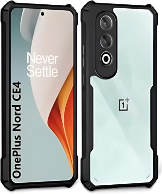 Sciforce Back Cover for OnePlus Nord CE 4 5G, Hybrid Hard Transparent Back TPU Bumper(Black, Transparent, Pack of: 1)